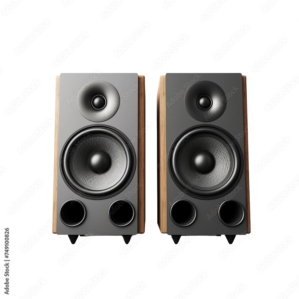 Speakers isolated on transparent background Speakers isolated on transparent background
