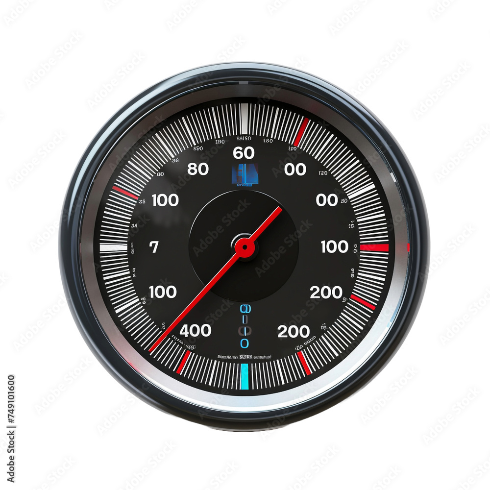 Speedometer isolated on transparent background