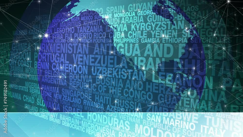 Vid o stock breaking news countries of world now visible on new