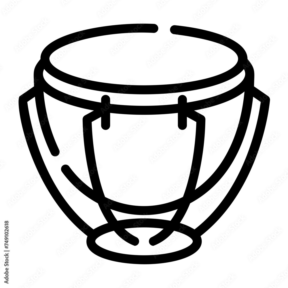 timpani Line Icon timpani Line Icon