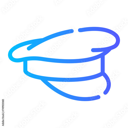 hat Line Gradient Icon