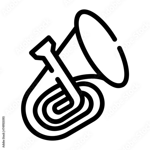 tuba Line Gradient Icon