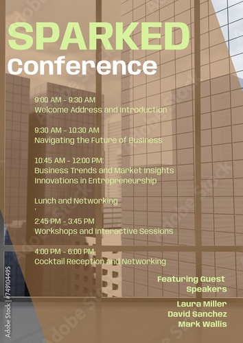 Promote your event, sleek conference schedule