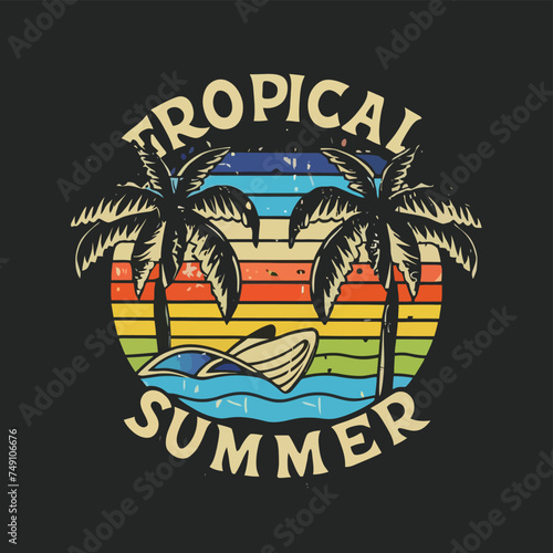  summer beach vector illustration 