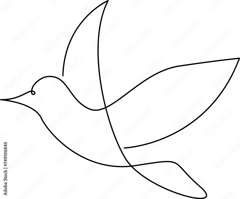 Obraz premium Bird Line Art