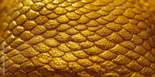 Background of the golden skin of alligator. Dragon scale