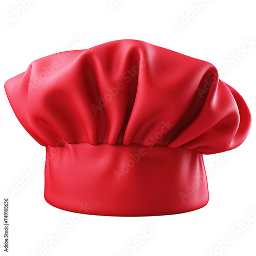 Red chef hat isolated on transparent background Remove png, Clipping Path, pen tool
