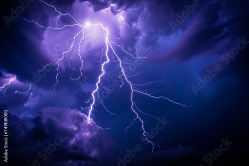 A bolt of lightning splitting a dark sky the momentary illumination of rage