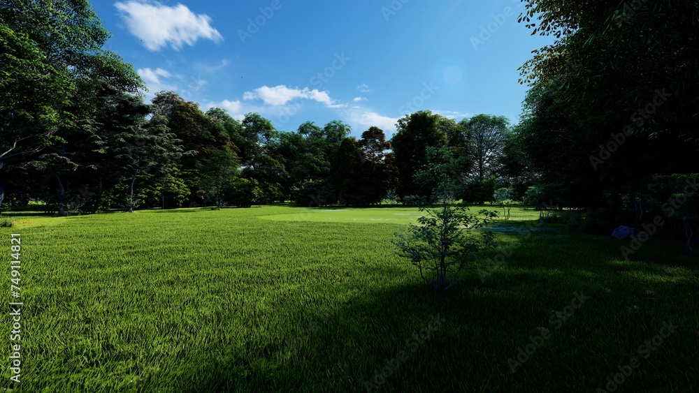 Obraz premium trees and sky