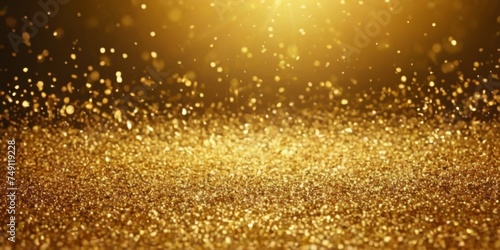 Golden particles. Abstract glamour background for celebration © SANTANU PATRA
