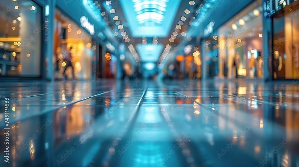 Abstract background of shopping mall, shallow depth of focus Abstract background of shopping mall, shallow depth of focus