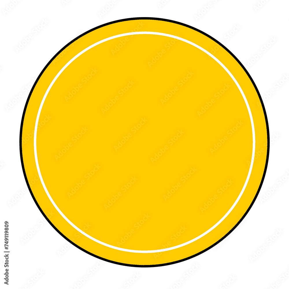 Circle yellow round button transparent png