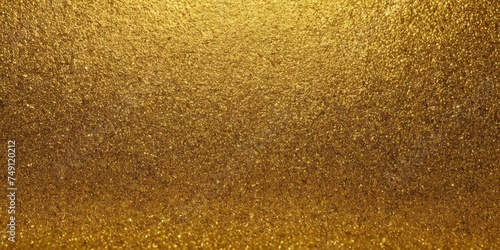 Gold texture. Golden background with effect metallic foil. Speckles gold material. Speckled glitter backdrop. Abstract shiny pattern. Shine metal plate for design