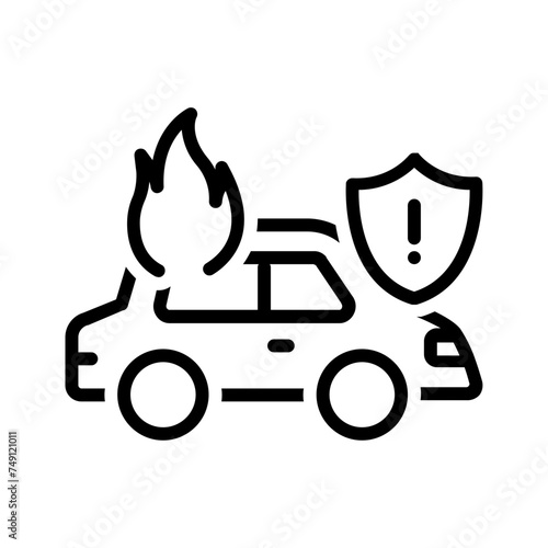 Vector black line icon for Tragic