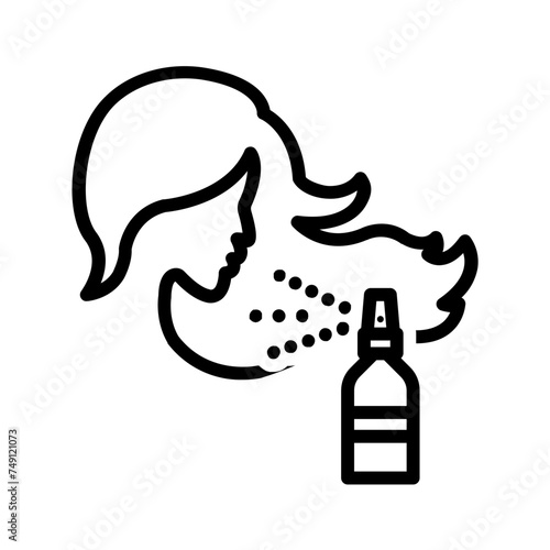 Vector black line icon for Haircubbed