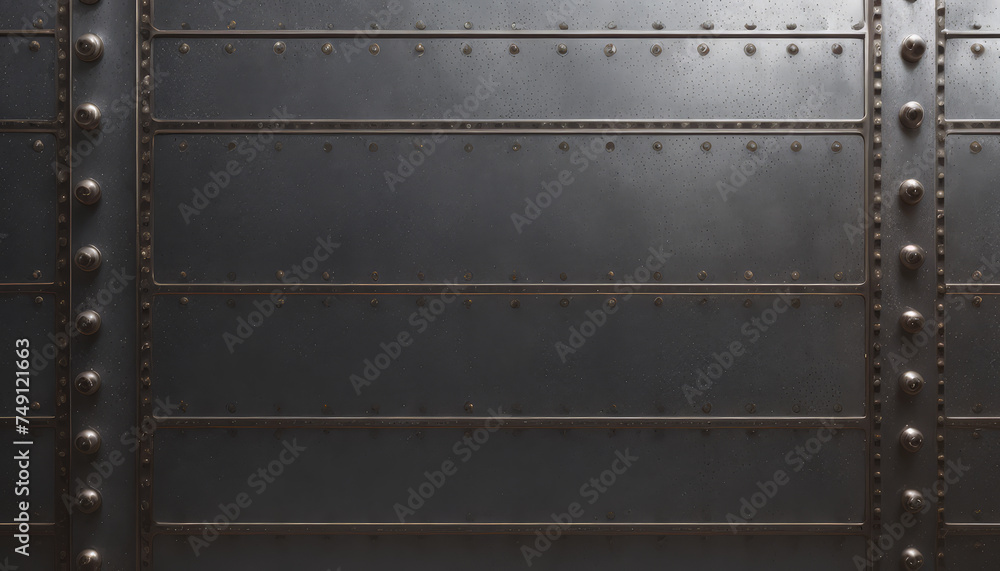 metal wall with plate or metal wall with texture or old metal with rivets or old metal gate or old metal or metal grid pattern or metal grid background or iron plate connection or rusty plate