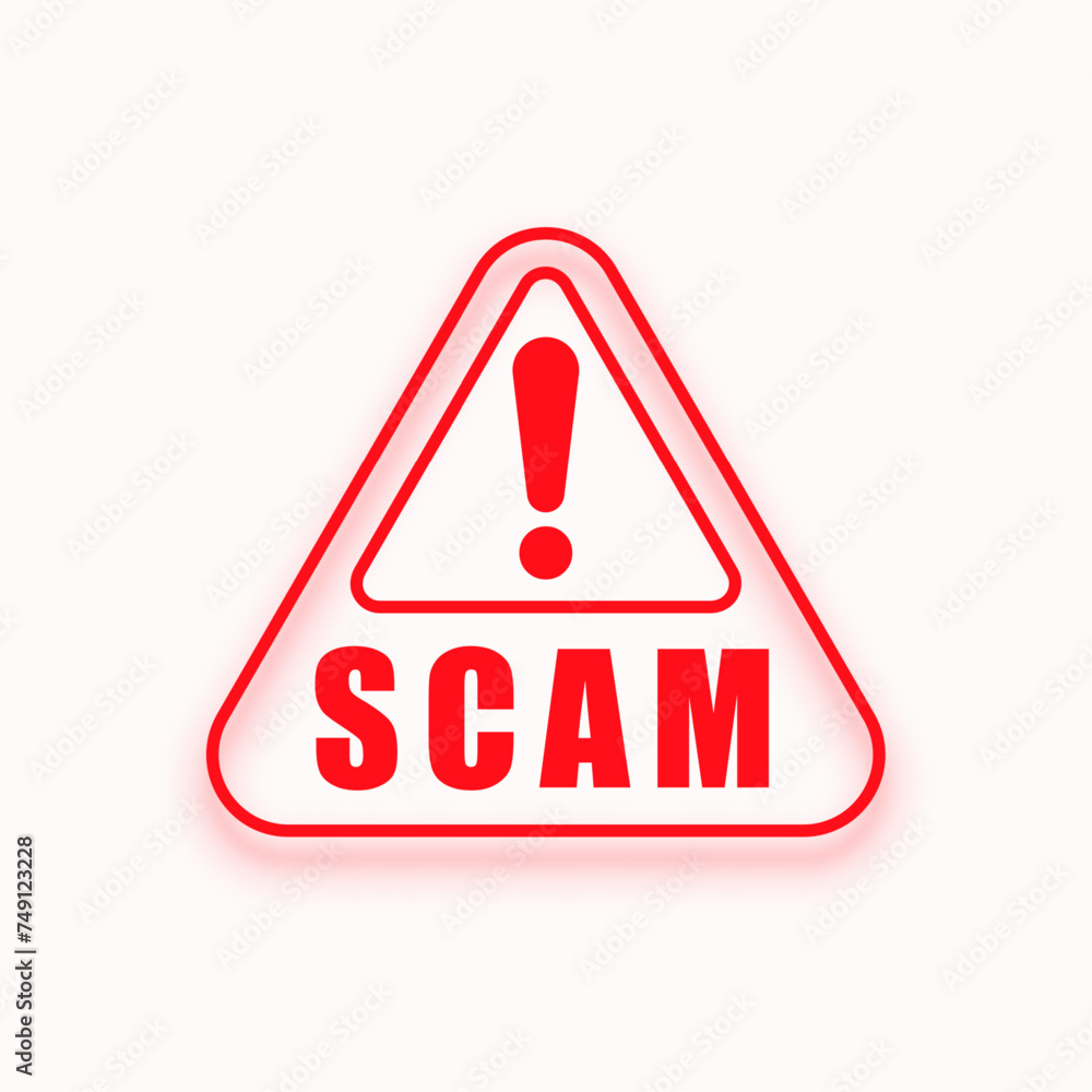 stay alert and safe with fraud caution sign background design