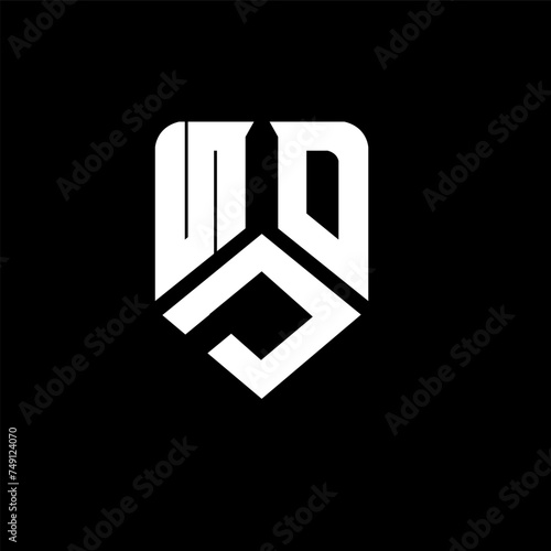 NDO letter logo design on black background. NDO creative initials letter logo concept. NDO letter design.
 photo