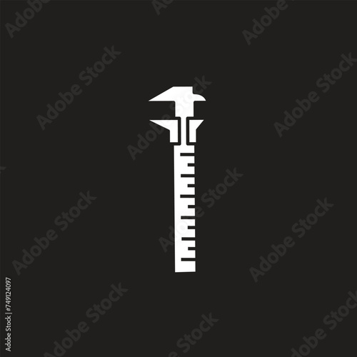 Vernier caliper icon symbol template for graphic and web design collection logo vector illustration