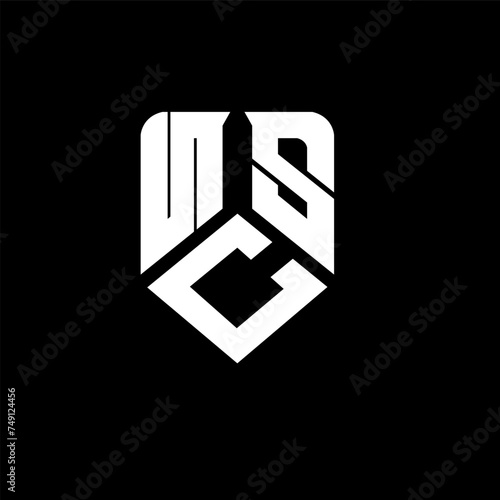 NCS letter logo design on black background. NCS creative initials letter logo concept. NCS letter design.
 photo