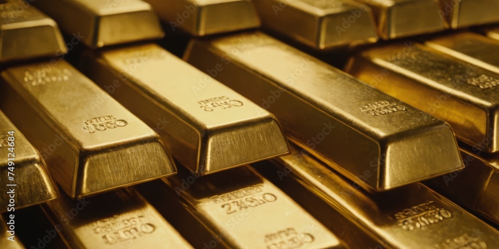 stacked bars, a close-up of golden bars stacked bars, a close-up of golden bars