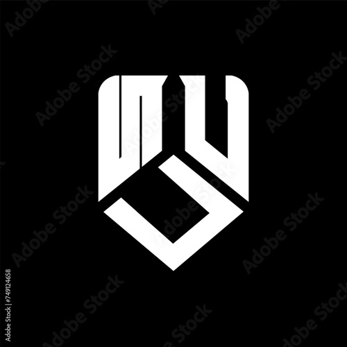 NUU letter logo design on black background. NUU creative initials letter logo concept. NUU letter design.
 photo