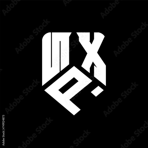 NPX letter logo design on black background. NPX creative initials letter logo concept. NPX letter design.
 photo