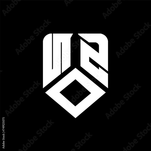 NOZ letter logo design on black background. NOZ creative initials letter logo concept. NOZ letter design.
