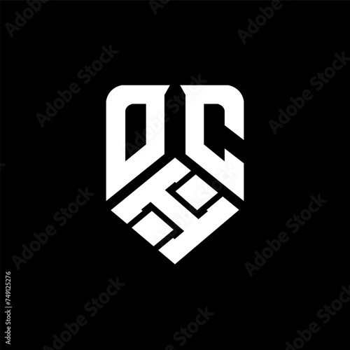 OIC letter logo design on black background. OIC creative initials letter logo concept. OIC letter design.
 photo