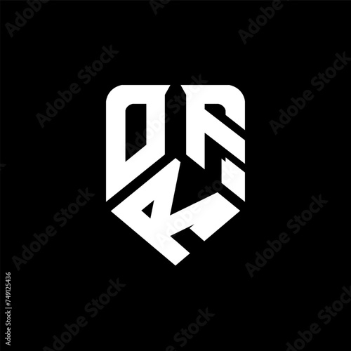 ORF letter logo design on black background. ORF creative initials letter logo concept. ORF letter design.
 photo