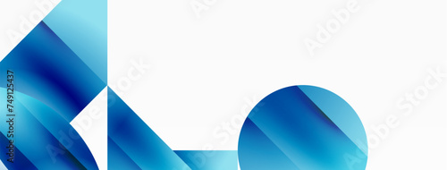 Minimalism meets gradient allure. Geometric shapes intertwine in a tranquil backdrop. Subtle hues meld, creating serene yet dynamic canvas, testament to modern aesthetics