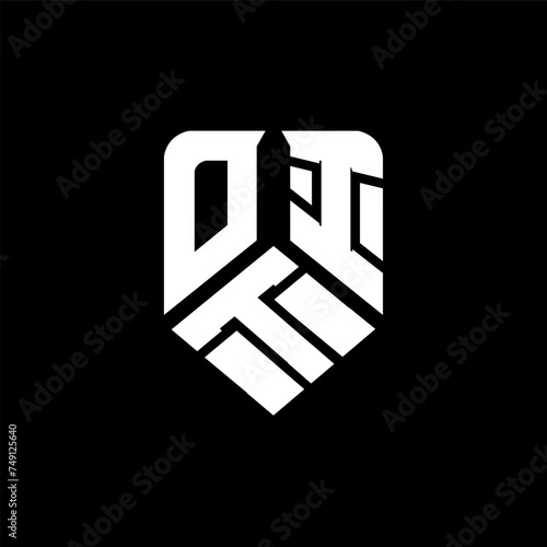 OTI letter logo design on black background. OTI creative initials letter logo concept. OTI letter design.
 photo