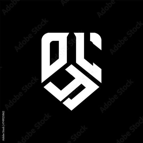 OYL letter logo design on black background. OYL creative initials letter logo concept. OYL letter design.
 photo