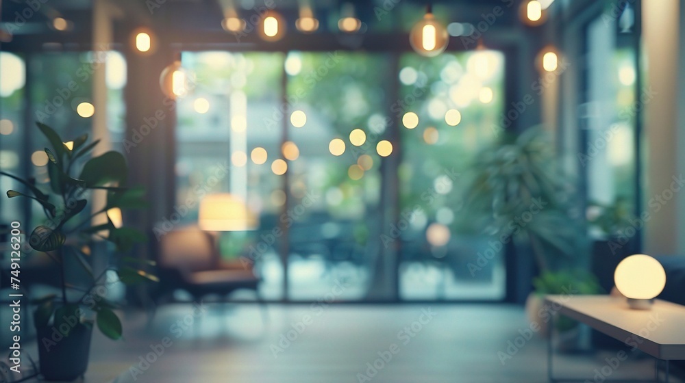 Beautiful blurred background of a light modern office Beautiful blurred background of a light modern office
