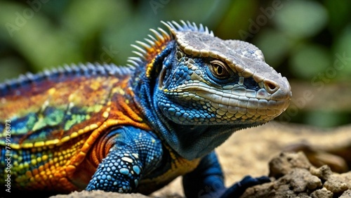 amazing reptile that changes different colors 8K HDR Size 16.9 