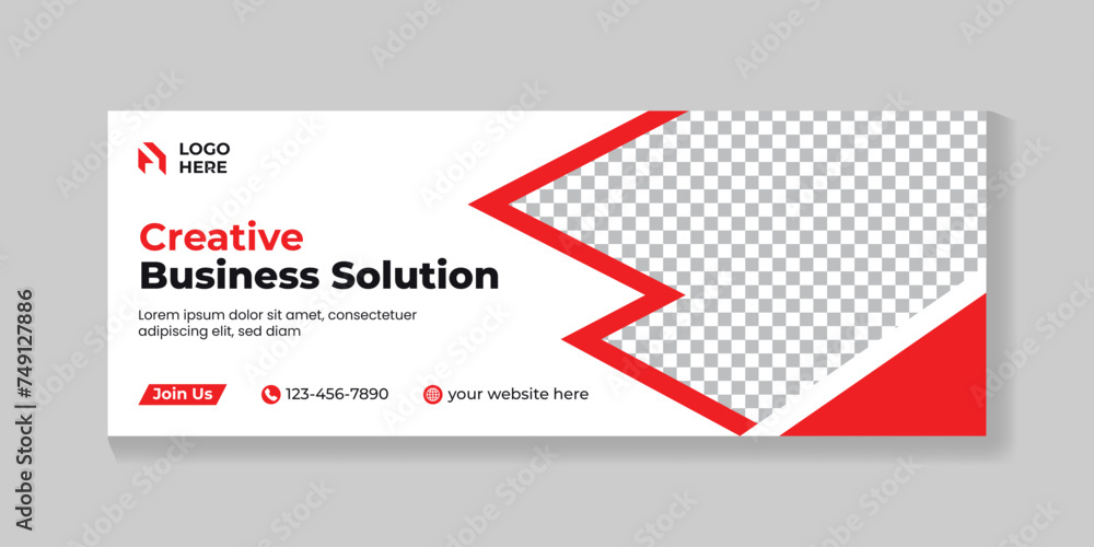 Professional creative business solution facebook cover design and corporate web banner template Professional creative business solution facebook cover design and corporate web banner template