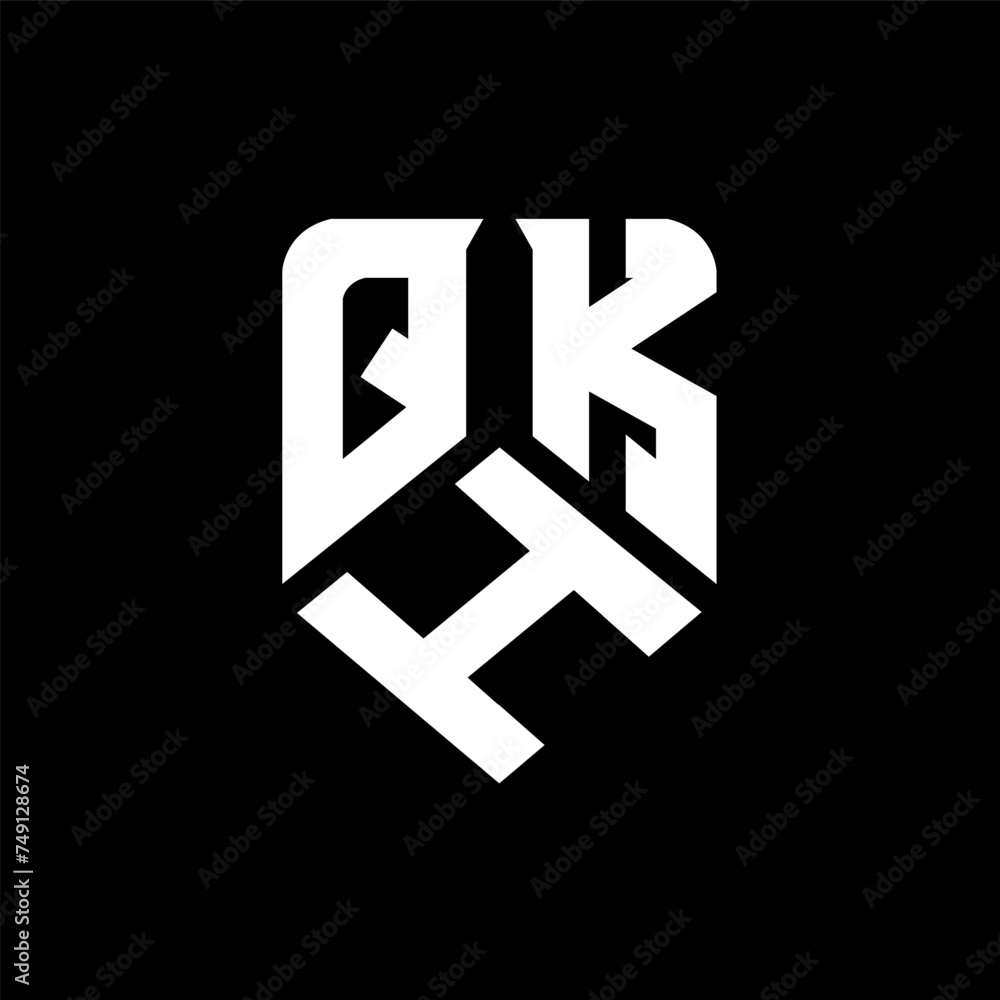 QHK letter logo design on black background. QHK creative initials letter logo concept. QHK letter design.
QHK letter logo design on black background. QHK creative initials letter logo concept. QHK letter design.