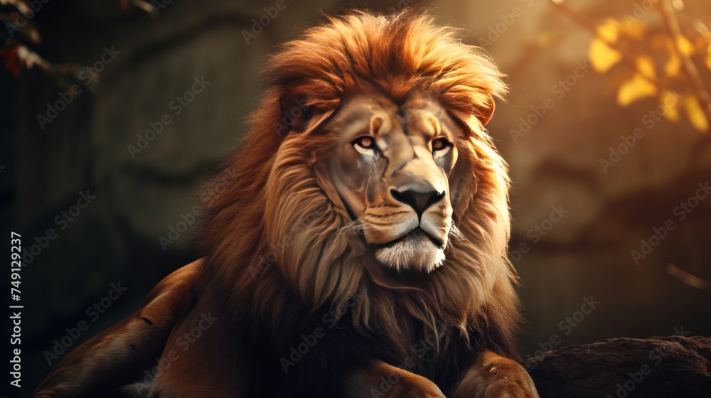 Fototapeta premium Lion in nature