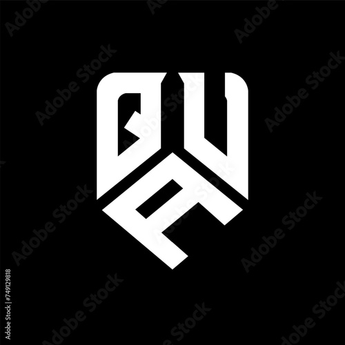 QAU letter logo design on black background. QAU creative initials letter logo concept. QAU letter design. 
