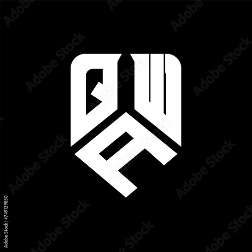 QAW letter logo design on black background. QAW creative initials letter logo concept. QAW letter design. 