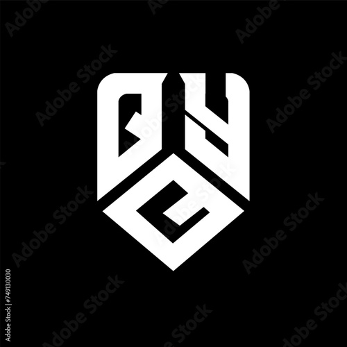 QQY letter logo design on black background. QQY creative initials letter logo concept. QQY letter design. 