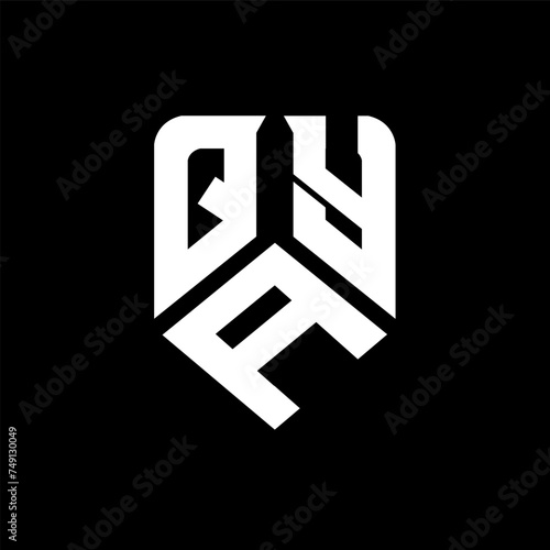 QAY letter logo design on black background. QAY creative initials letter logo concept. QAY letter design. 