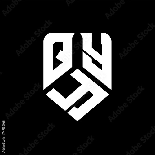 QYY letter logo design on black background. QYY creative initials letter logo concept. QYY letter design. 