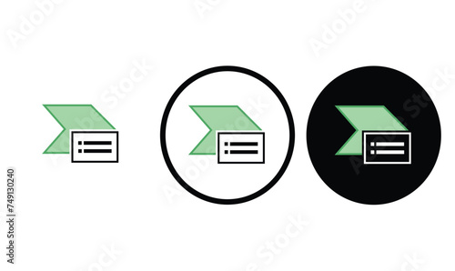 icon SmartArt box black outline for web site design 
and mobile dark mode apps 
Vector illustration on a white background
