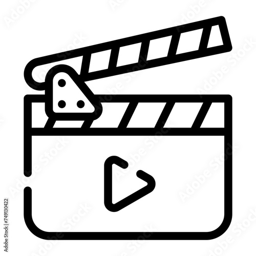 clapperboard Line Icon