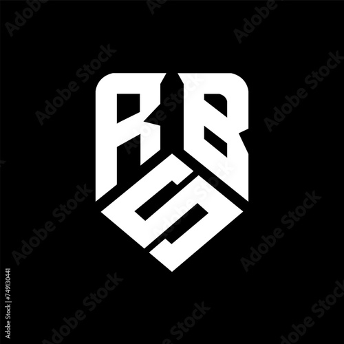 RSB letter logo design on black background. RSB creative initials letter logo concept. RSB letter design.
 photo