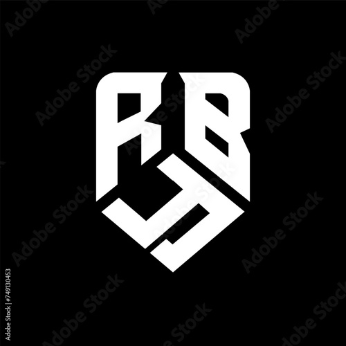 RYB letter logo design on black background. RYB creative initials letter logo concept. RYB letter design.
