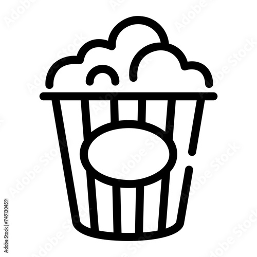 popcorn Line Icon