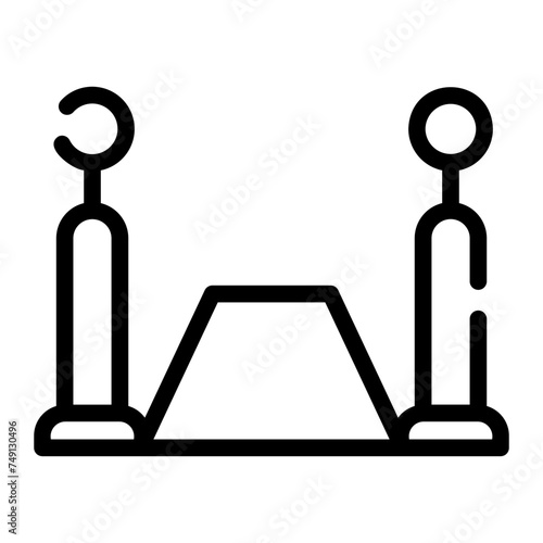 Red carpet Line Icon