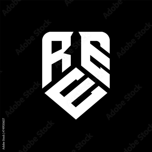 REE letter logo design on black background. REE creative initials letter logo concept. REE letter design.
